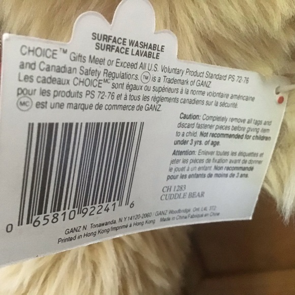 Vintage Ganz Plush “Cuddle Bear” 1996 - Picture 3 of 5